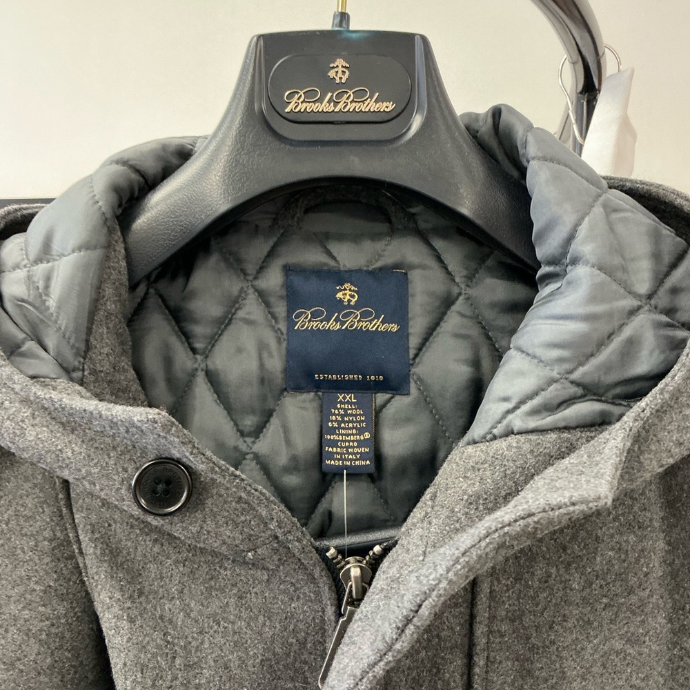 Brooks Brothers Charcoal Pea Coat for Men
